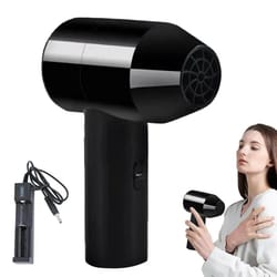 cordless usb rechargeable mini hair dryer – portable low noise art & travel blow dryer (cold air)