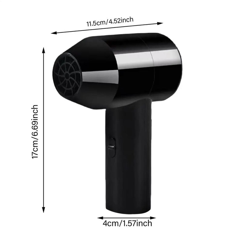 Cordless USB Rechargeable Mini Hair Dryer Portable Low Noise Art Travel Blow Dryer Cold Air 6