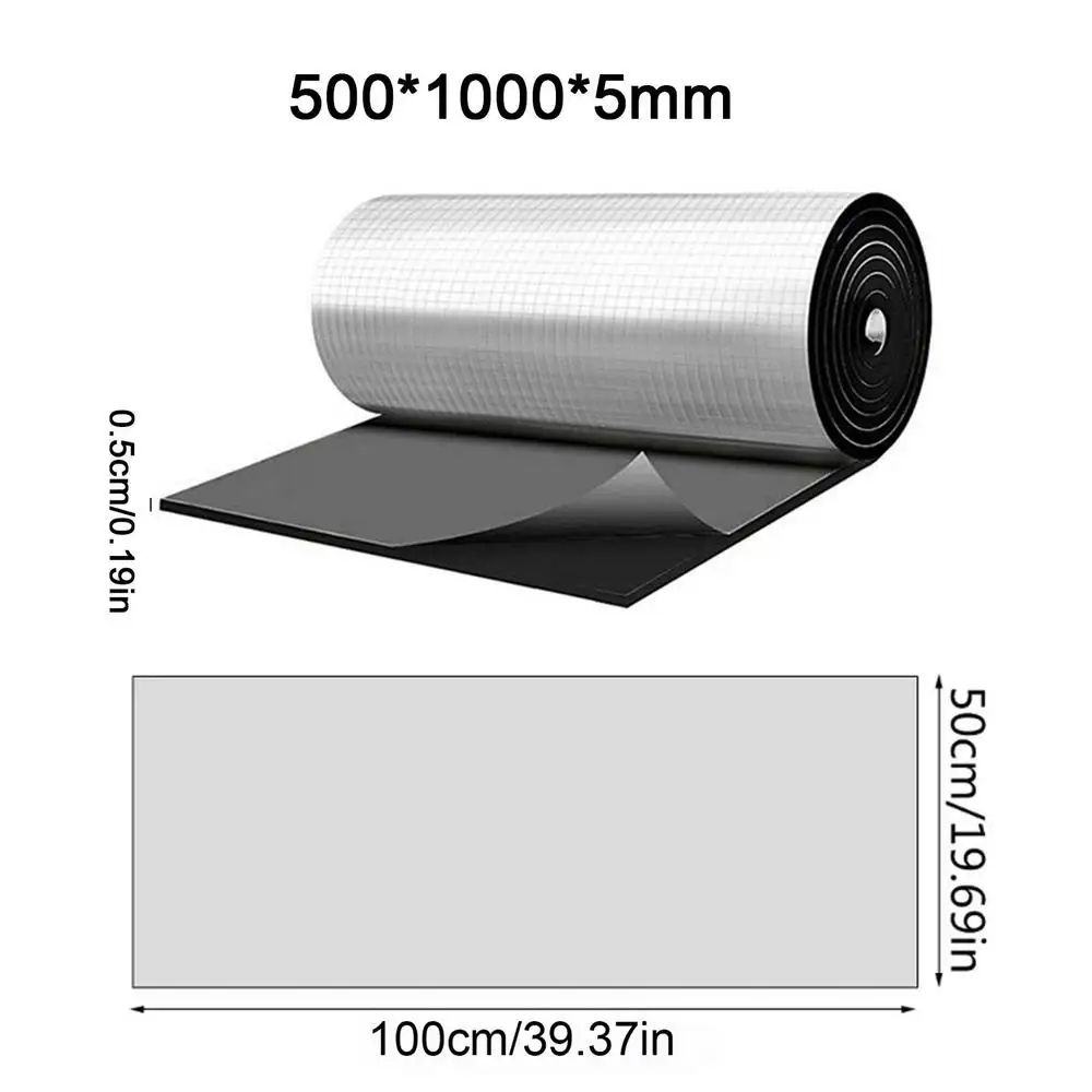 SelfAdhesive Car Sound Deadening Mat Heat Noise Insulation Pad For Hood Doors Roof 520mm 6