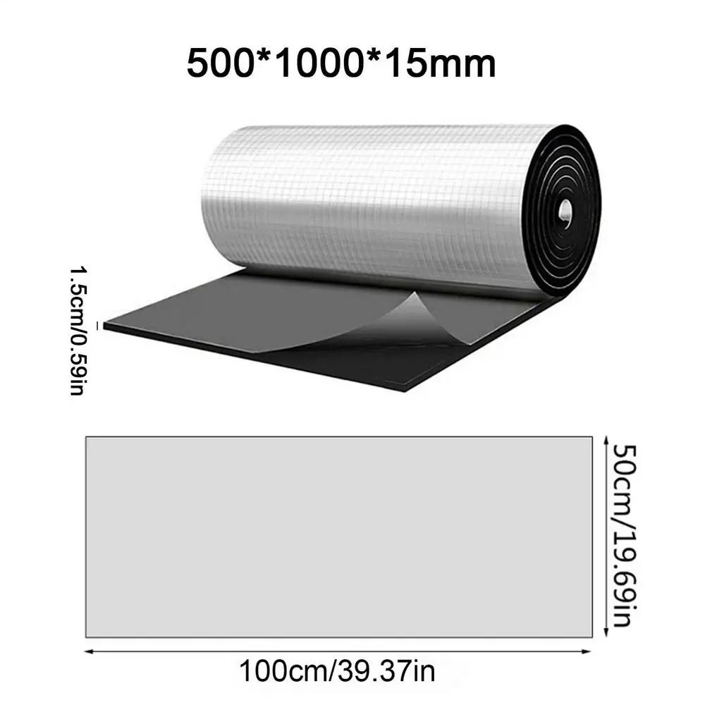SelfAdhesive Car Sound Deadening Mat Heat Noise Insulation Pad For Hood Doors Roof 520mm 8