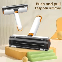 reusable pet hair remover roller – portable lint & fur cleaner for furniture, clothes & carpets