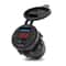 QC30 Dual USB Car Charger Socket With Voltmeter Waterproof Fast Charging 12V 24V Power Outlet 0