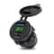 QC30 Dual USB Car Charger Socket With Voltmeter Waterproof Fast Charging 12V 24V Power Outlet 6