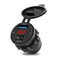 QC30 Dual USB Car Charger Socket With Voltmeter Waterproof Fast Charging 12V 24V Power Outlet 7