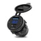 QC30 Dual USB Car Charger Socket With Voltmeter Waterproof Fast Charging 12V 24V Power Outlet 8