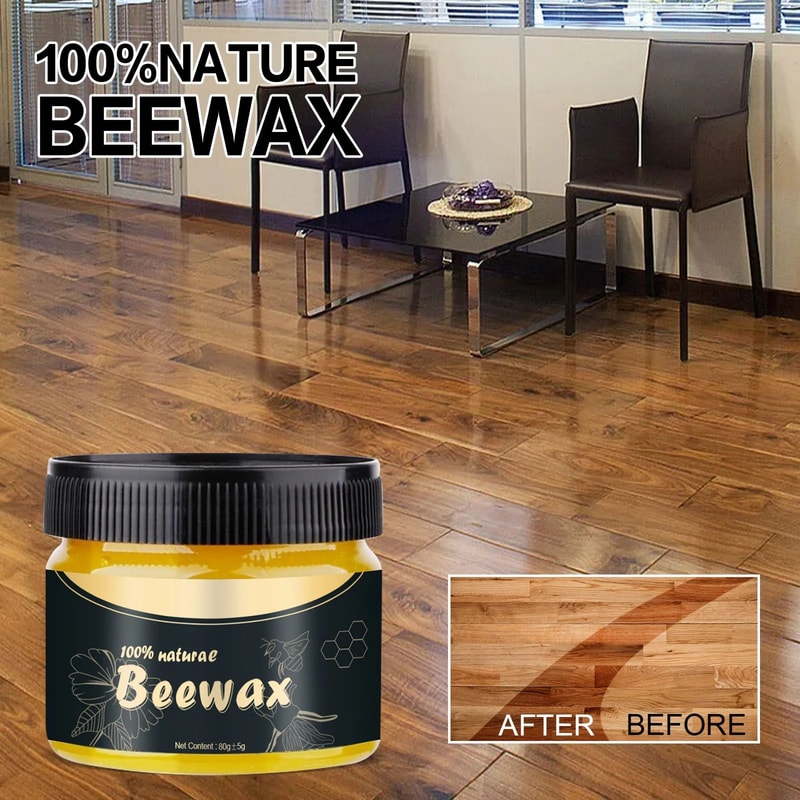 Natural Beeswax Wood Polish Waterproof Furniture Care Restoration Wax For Floors Wood Surfaces 4