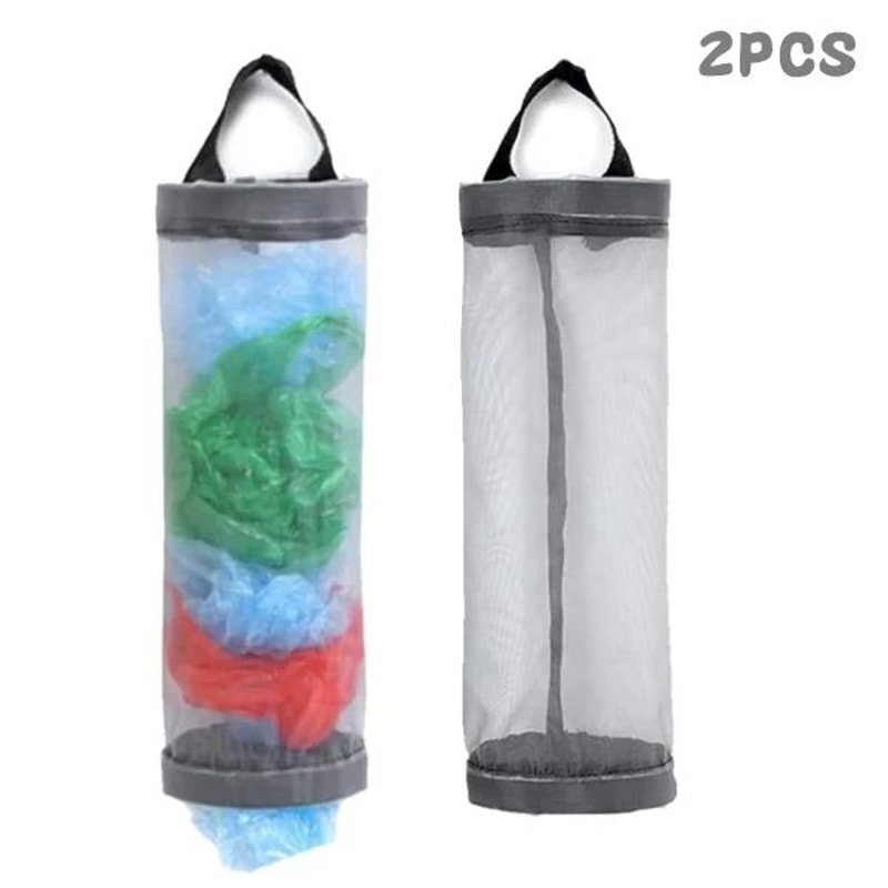 5pcs Hanging Plastic Bag Holder Mesh Grocery Bag Organizer Kitchen Trash Bag Dispenser 7