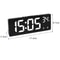 Voice Control LED Digital Alarm Clock Dual Alarm Mirror Display Desk Clock With Temperature Night 5