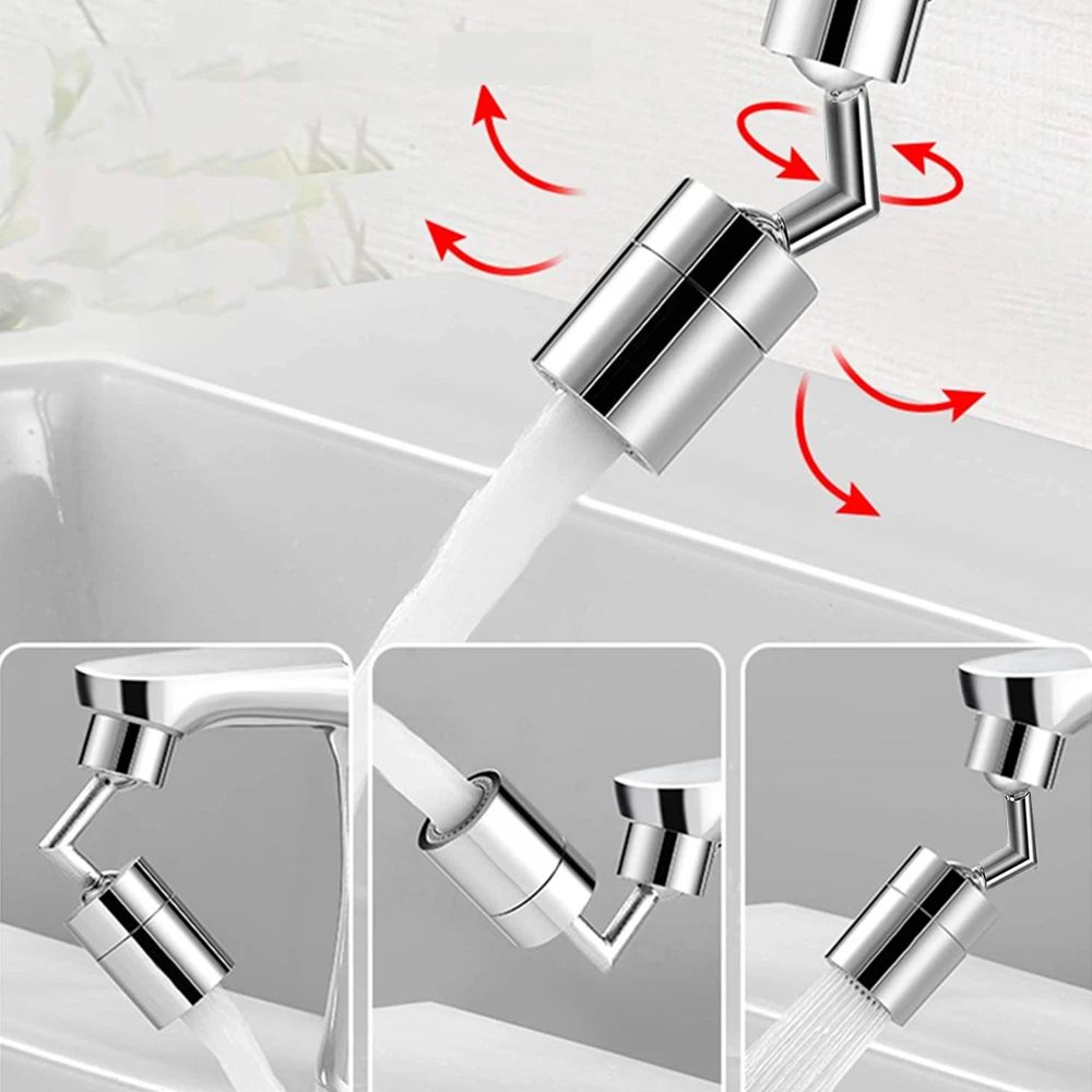 720 Rotatable Faucet Aerator AntiSplash Water Saving Tap Nozzle Extender For Kitchen Bathroom 4