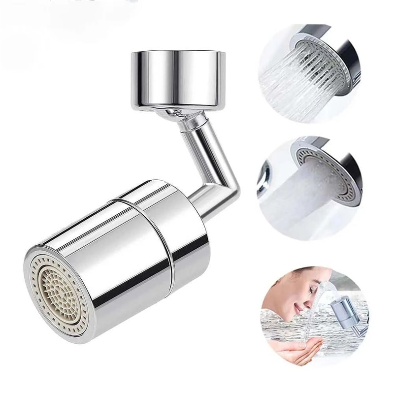 720 Rotatable Faucet Aerator AntiSplash Water Saving Tap Nozzle Extender For Kitchen Bathroom 0