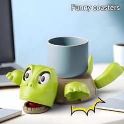 cute turtle heat resistant coaster – anti-scald insulation mat for cups, teapots & table protection
