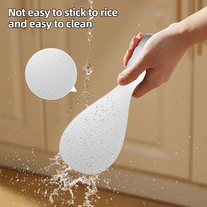 FoodGrade NonStick Tumbler Rice Spoon SelfStanding AntiSpill Serving Spoon For Kitchen Dining 3