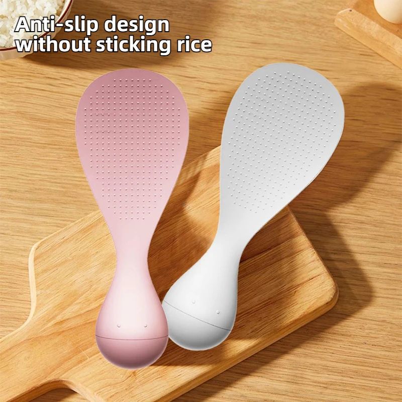 FoodGrade NonStick Tumbler Rice Spoon SelfStanding AntiSpill Serving Spoon For Kitchen Dining 4