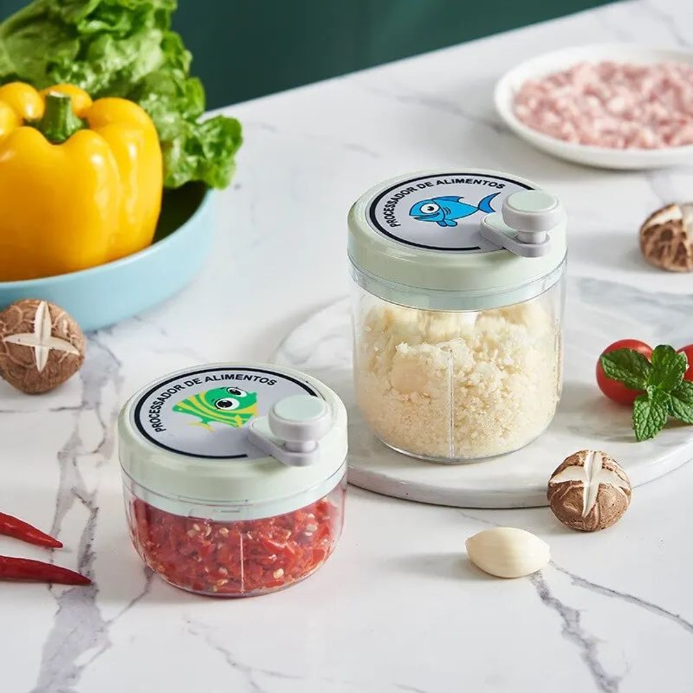 QuickPull 5in1 Manual Food Chopper Vegetable Onion Garlic Crusher Pull Mincer Blender Kitchen Gadge 3