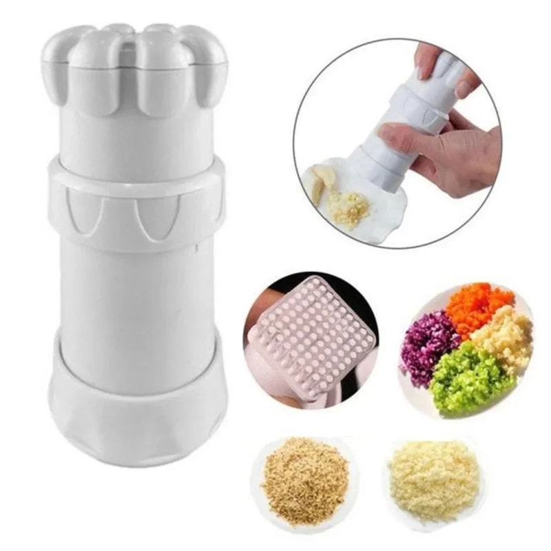 Multifunctional Garlic Press Mini Vegetable Chopper Easy Clean Precision Garlic Cutter Tool 0