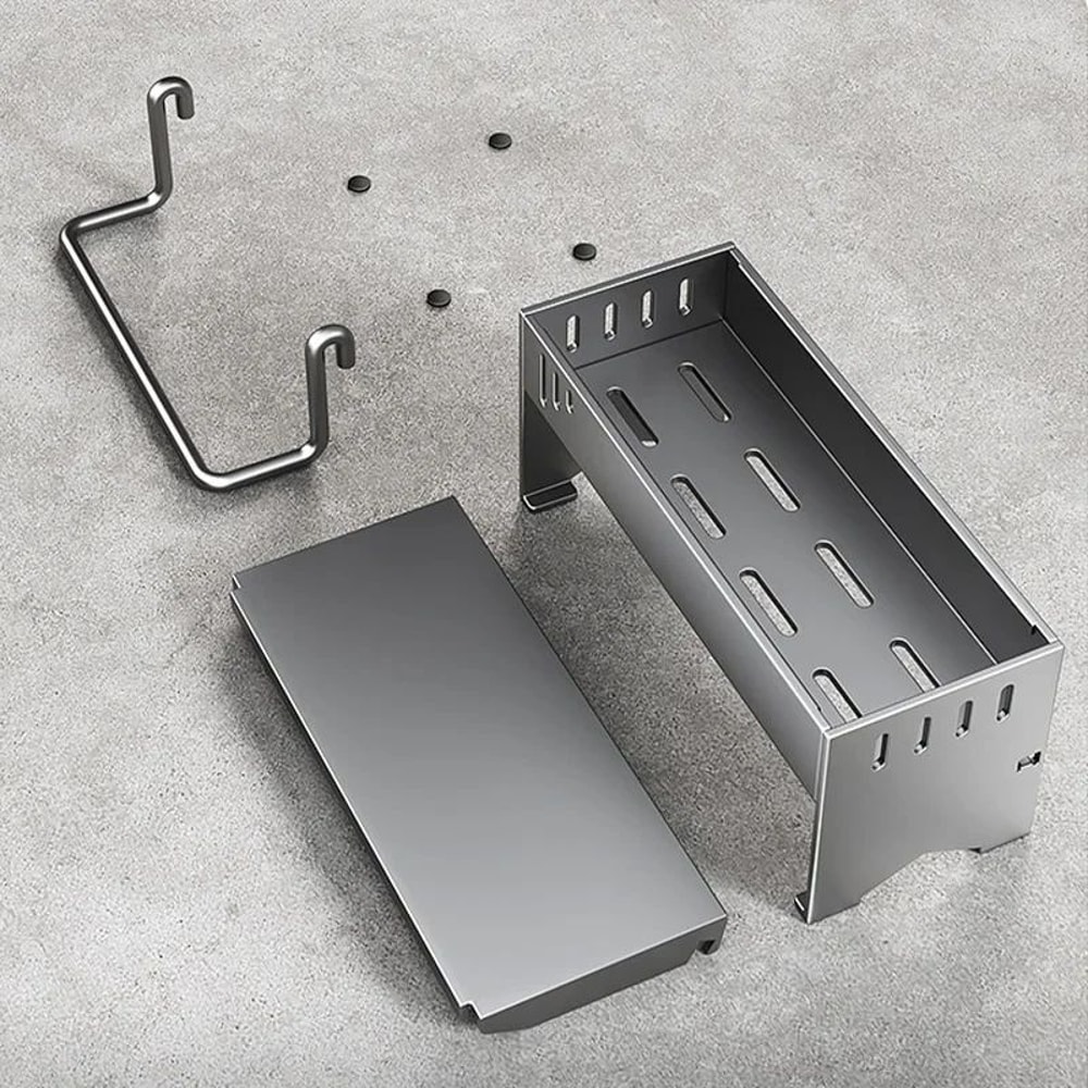 SteelDry Stainless Steel Sink Storage Rack LargeCapacity Sponge Dishcloth Organizer 4