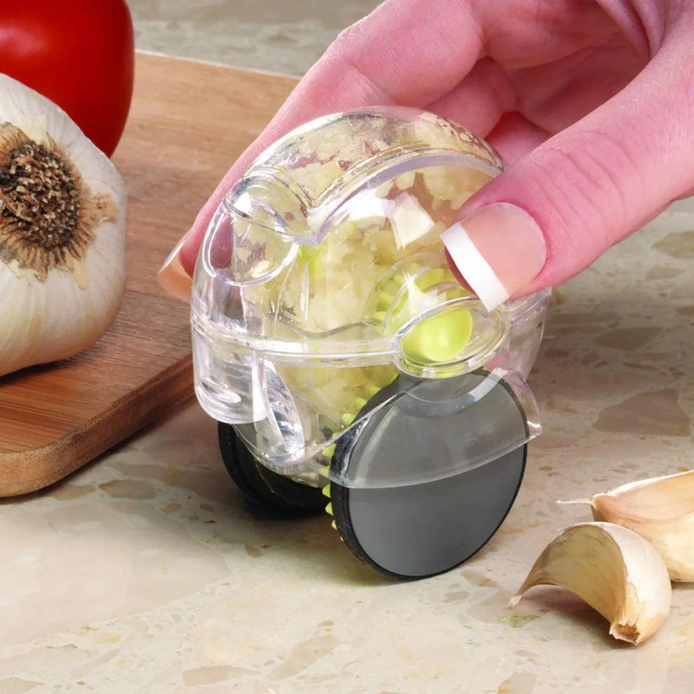 Effortless Rolling Garlic Crusher Ginger Mincer Tool Manual Garlic Chopper Kitchen Gadget 0