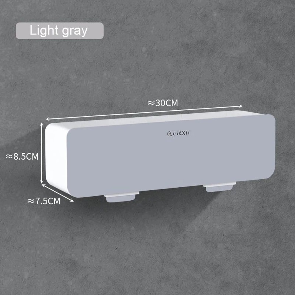 WallMounted Spice Organizer Box With Spoon NoDrill Seasoning Storage Rack Kitchen Gadget 6