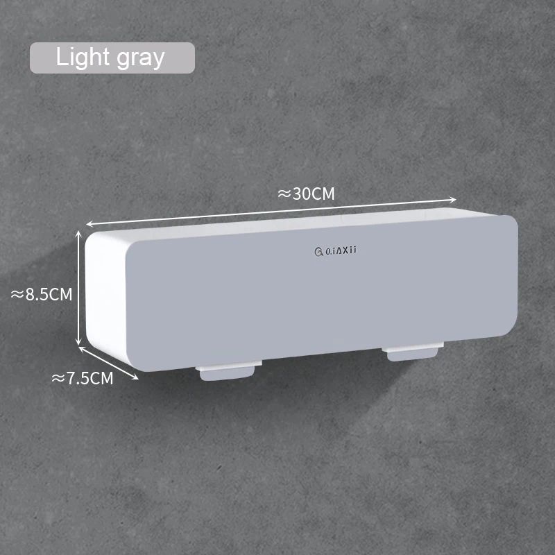 WallMounted Spice Organizer Box With Spoon NoDrill Seasoning Storage Rack Kitchen Gadget 6