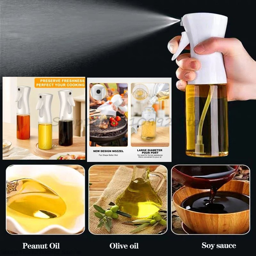 2in1 Oil Sprayer Dispenser Bottle Kitchen BBQ Cooking Oil Spray Bottle 1