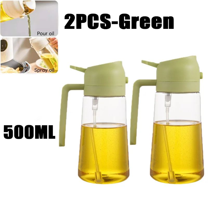 2in1 Oil Sprayer Dispenser Bottle Kitchen BBQ Cooking Oil Spray Bottle 18