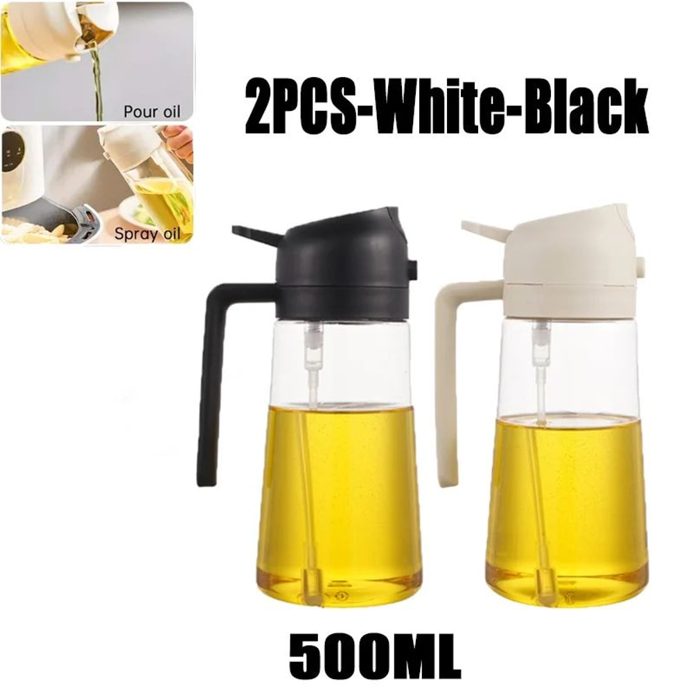 2in1 Oil Sprayer Dispenser Bottle Kitchen BBQ Cooking Oil Spray Bottle 20