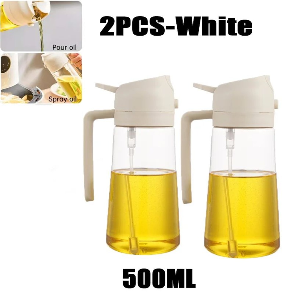 2in1 Oil Sprayer Dispenser Bottle Kitchen BBQ Cooking Oil Spray Bottle 21