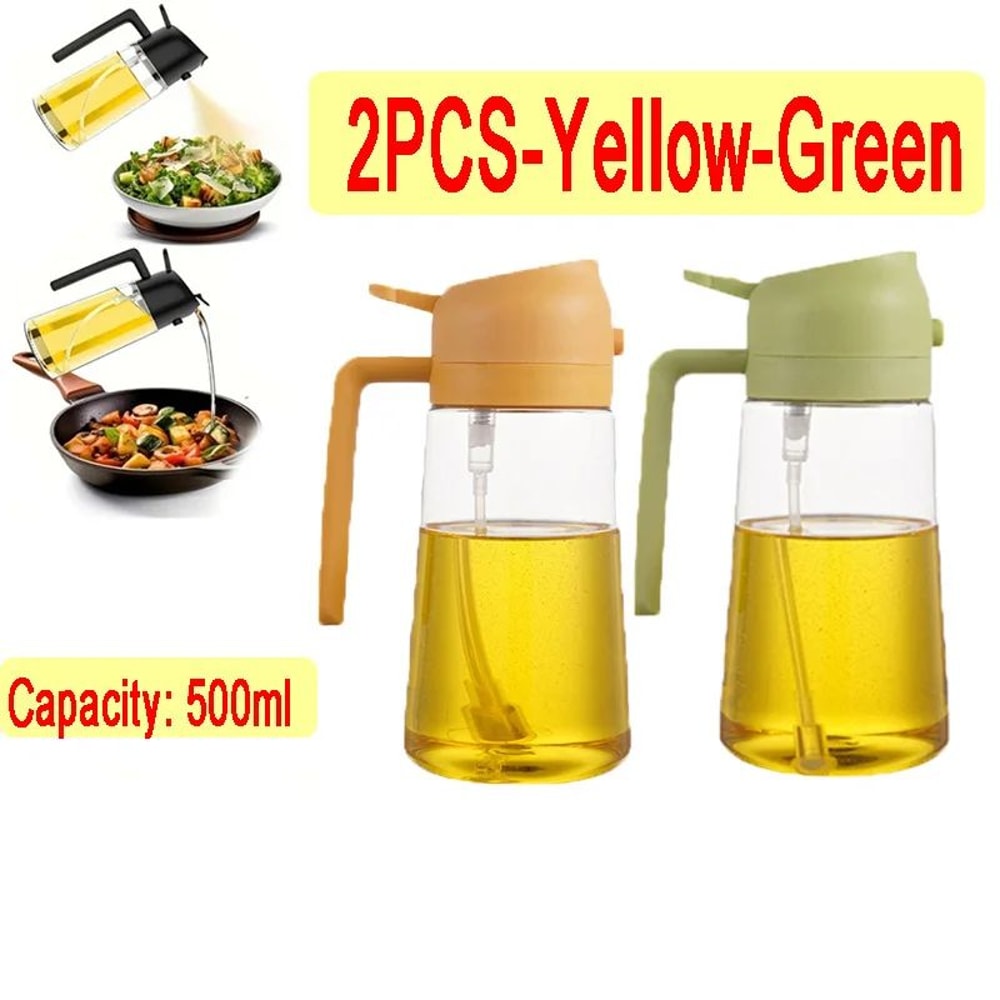 2in1 Oil Sprayer Dispenser Bottle Kitchen BBQ Cooking Oil Spray Bottle 23