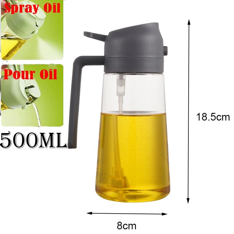 2in1 Oil Sprayer Dispenser Bottle Kitchen BBQ Cooking Oil Spray Bottle 8