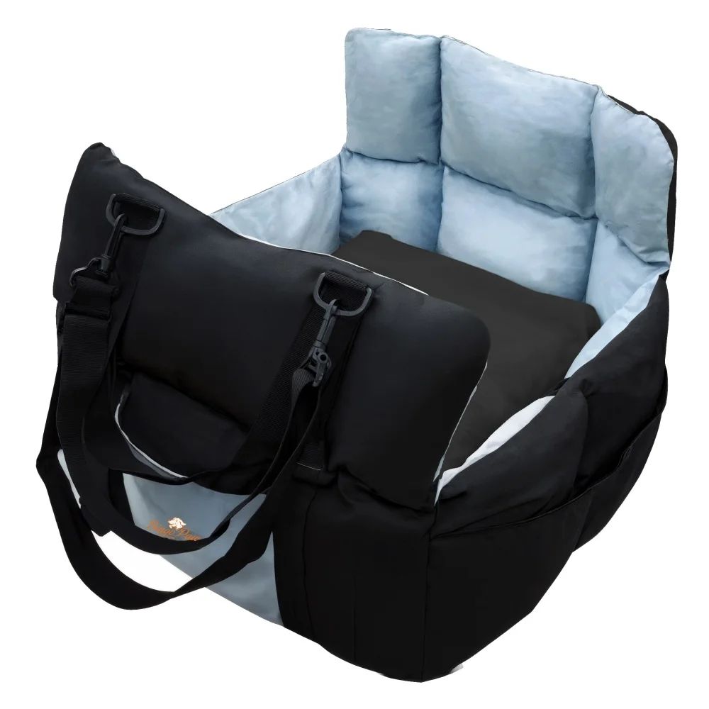 Portable Dog Car Seat Booster With Storage Pocket Washable Pet Travel Bed Safety Carrier 6