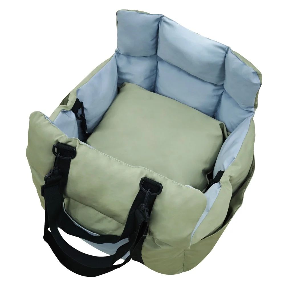 Portable Dog Car Seat Booster With Storage Pocket Washable Pet Travel Bed Safety Carrier 7