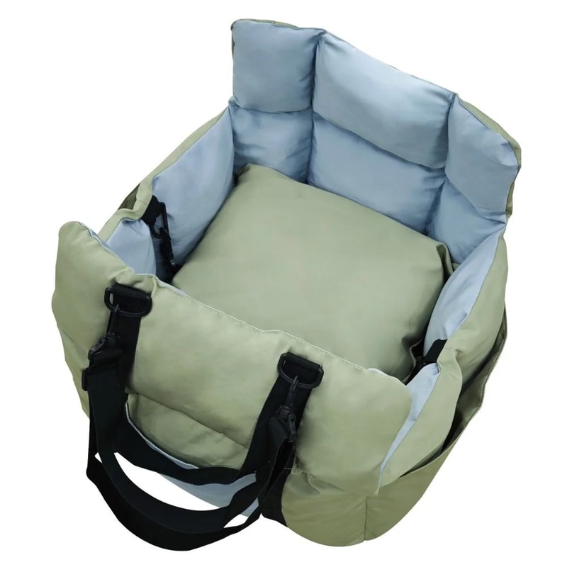 Portable Dog Car Seat Booster With Storage Pocket Washable Pet Travel Bed Safety Carrier 7