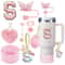 9pcc Stanley Cup Accessories Set Silicone Boot Butterfly Straw Cover SpillProof Stopper Initial C 0