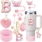 9pcc Stanley Cup Accessories Set Silicone Boot Butterfly Straw Cover SpillProof Stopper Initial C 7