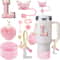 9pcc Stanley Cup Accessories Set Silicone Boot Butterfly Straw Cover SpillProof Stopper Initial C 17