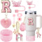 9pcc Stanley Cup Accessories Set Silicone Boot Butterfly Straw Cover SpillProof Stopper Initial C 21