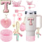 9pcc Stanley Cup Accessories Set Silicone Boot Butterfly Straw Cover SpillProof Stopper Initial C 23