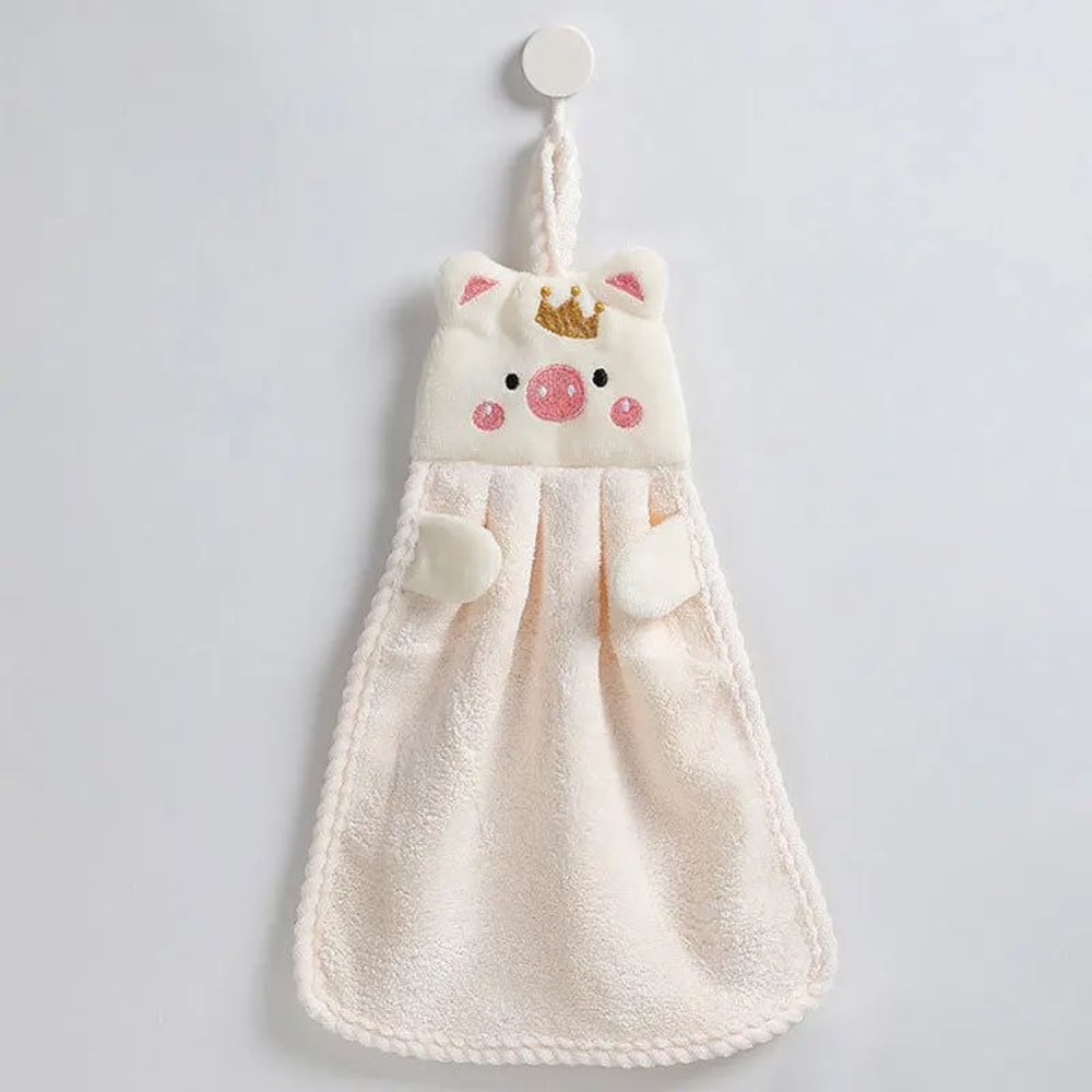 Cute Microfiber Hand Towels Ultra Absorbent Hanging Kitchen Bathroom Cleaning Cloth 7