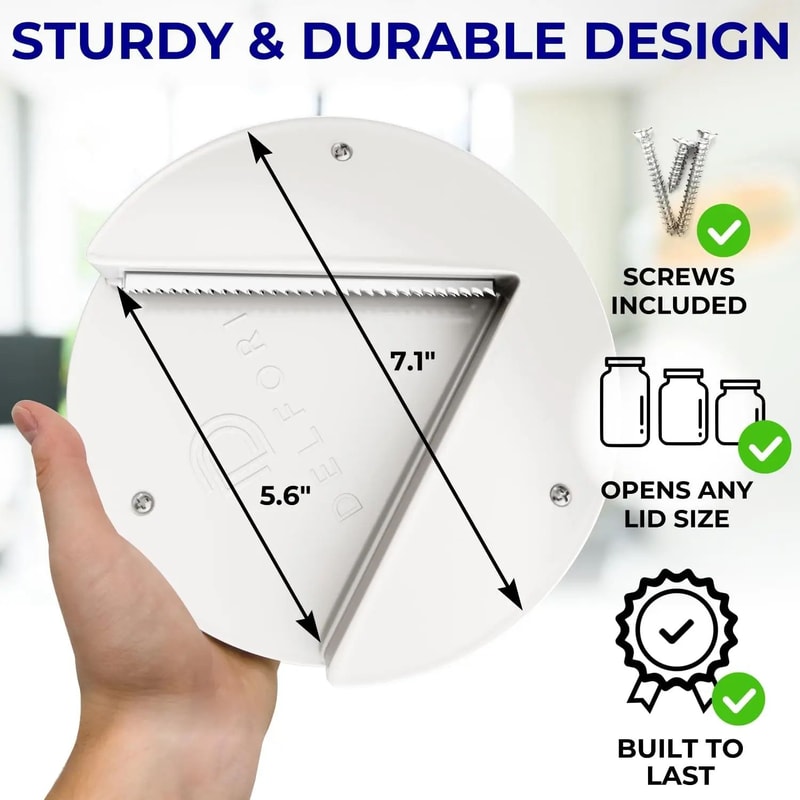 Under Cabinet Jar Opener Easy Grip Lid Opener For Seniors Arthritis Weak Hands 5