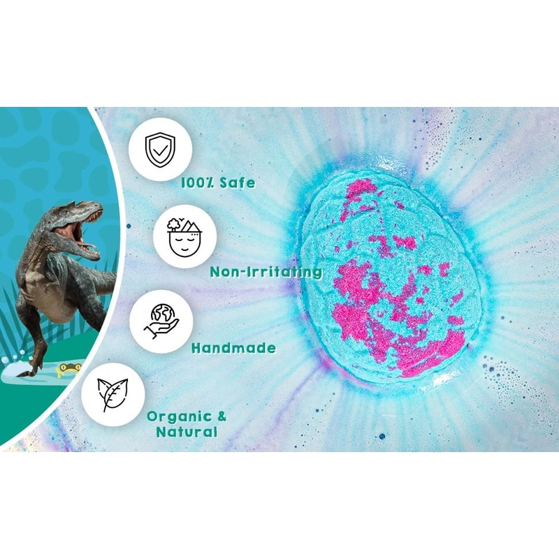 12pcs Dinosaur Bath Bombs For Kids With Surprise Toys Dino Egg Fizzy Bath Gift Set 2