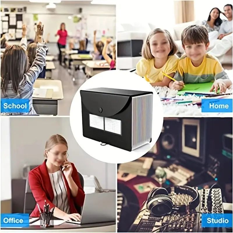 A4 Expanding File Folder 12 Pockets Large Capacity Accordion Organizer For Office School 4
