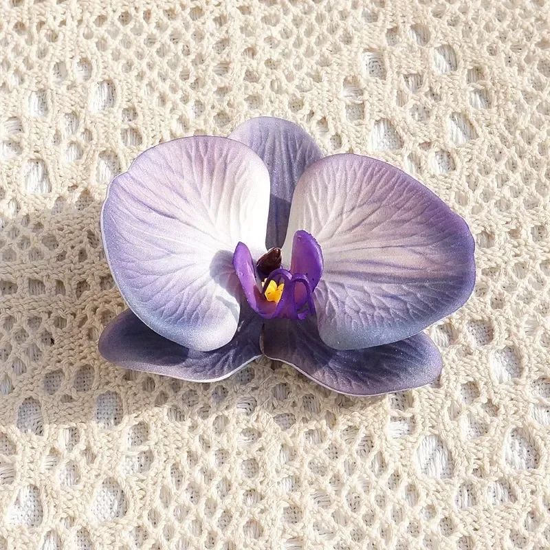 3D Butterfly Orchid Artificial Flower Silicone Cotton Floral Decor For Wedding Party Gifts 3