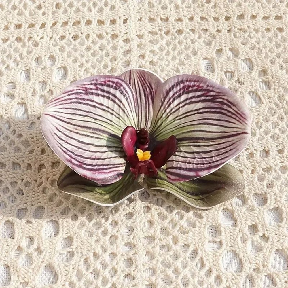 3D Butterfly Orchid Artificial Flower Silicone Cotton Floral Decor For Wedding Party Gifts 7