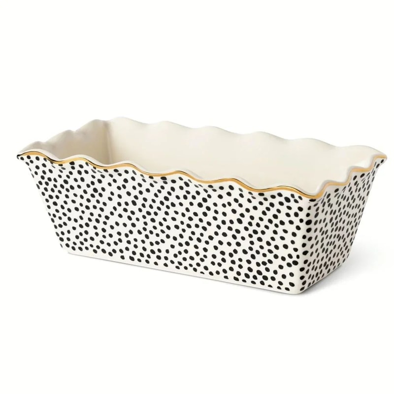 9Inch Nonstick Ceramic Loaf Pan With Dot Pattern OvenSafe Bread Cake Baking Dish 4