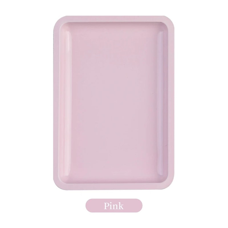 Stainless Steel Nail Art Organizer Tray Multifunctional Desktop Nail Tools Storage Display Dish 6