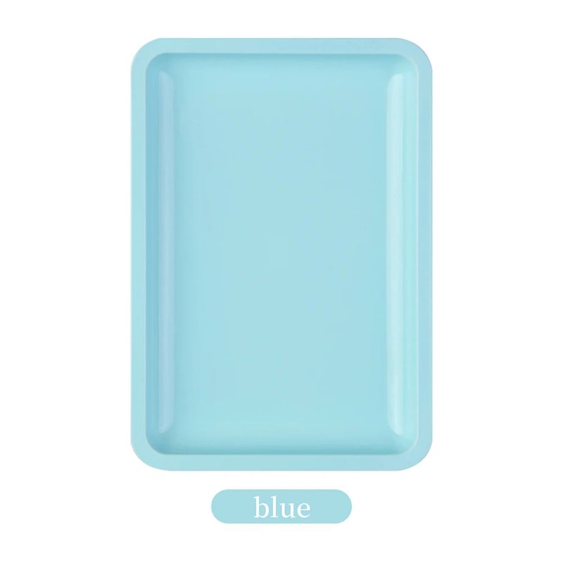 Stainless Steel Nail Art Organizer Tray Multifunctional Desktop Nail Tools Storage Display Dish 10