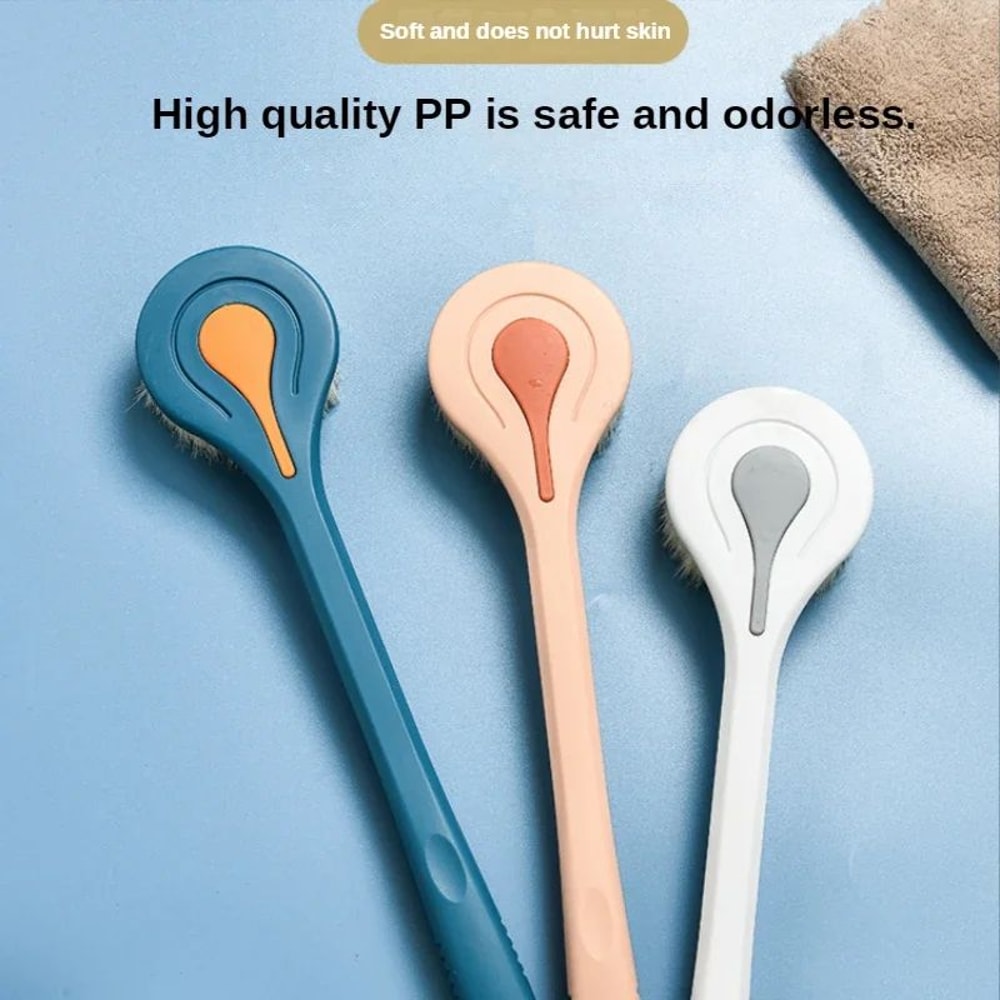 Extra Long Handle Soft Bristle Bath Brush Shower Back Scrubber Body Exfoliating Spa Brush 3