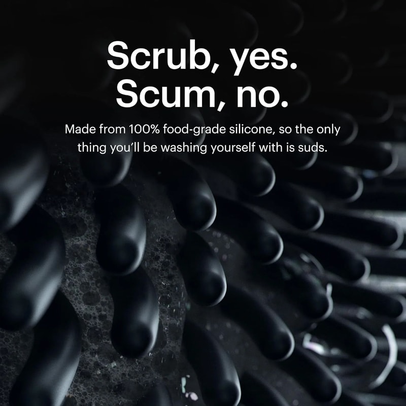 Silicone Body Scrubber Brush Soft Exfoliating Shower Brush With Deep Cleansing Foam Technology 5