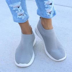 women's chunky platform sock sneakers – slip-on walking shoes & casual fashion trainers