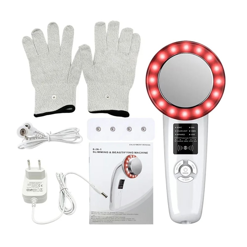6in1 Ultrasonic Cavitation Body Massager EMS Face Lifting Skin Tightening Machine With Infrared T 7
